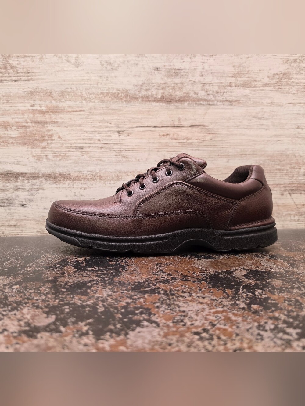 Rockport Ridgefield Eureka Walking Shoes Sz 13 W Wide Used Brown Leather K71201